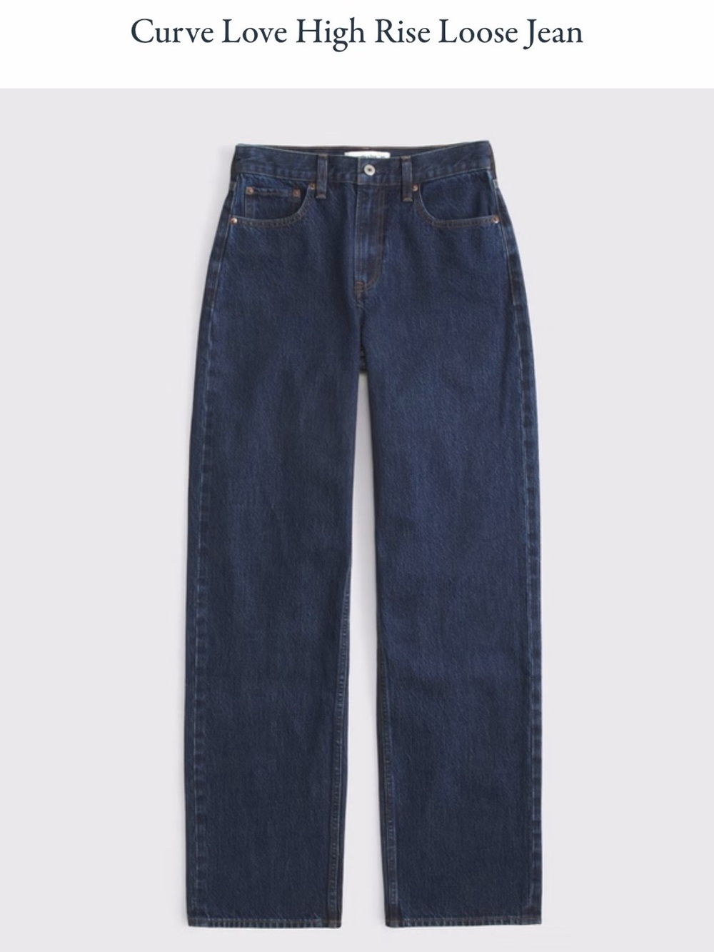 Abercrombie & Fitch Dark Wash Loose Jeans Size 24 Short